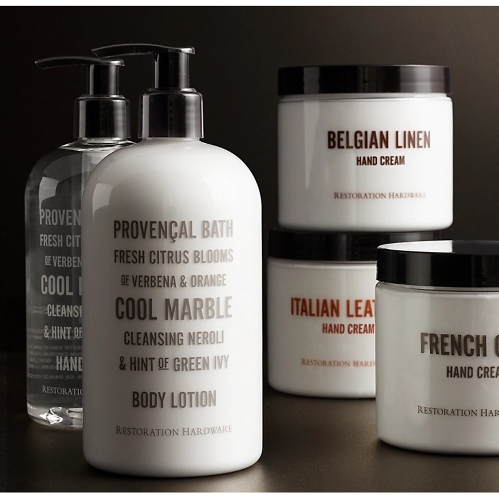 RH RESTORATION HARDWARE Body Lotion 16oz Provencal Bath Cool Marble Pump Bottle